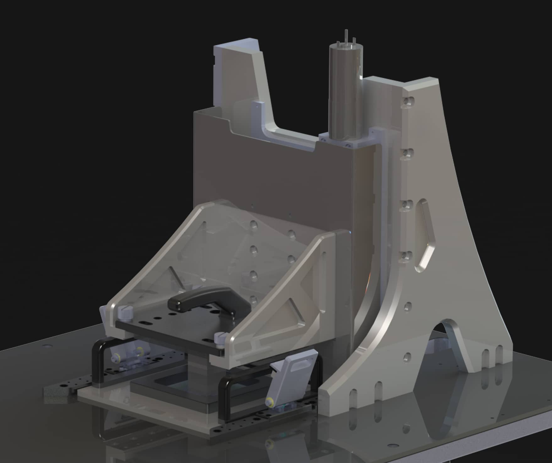 Motorized sample chuck of 3D printer Dilase 3D