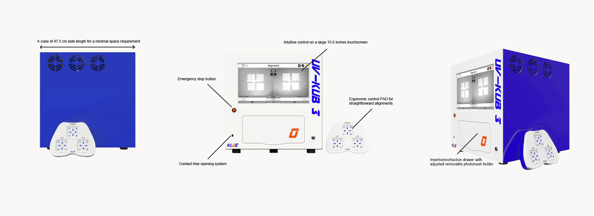 Explanatory diagram of the structure of mask aligner UV-KUB 3