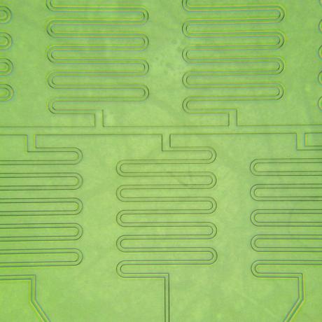 Example of microfluidics device: christmas tree