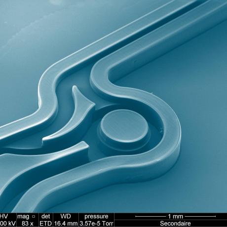 Example of micromechanics structure: watch element with two levels alignment pattern